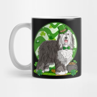 Bearded Collie Dog St Patricks Day Leprechaun Mug